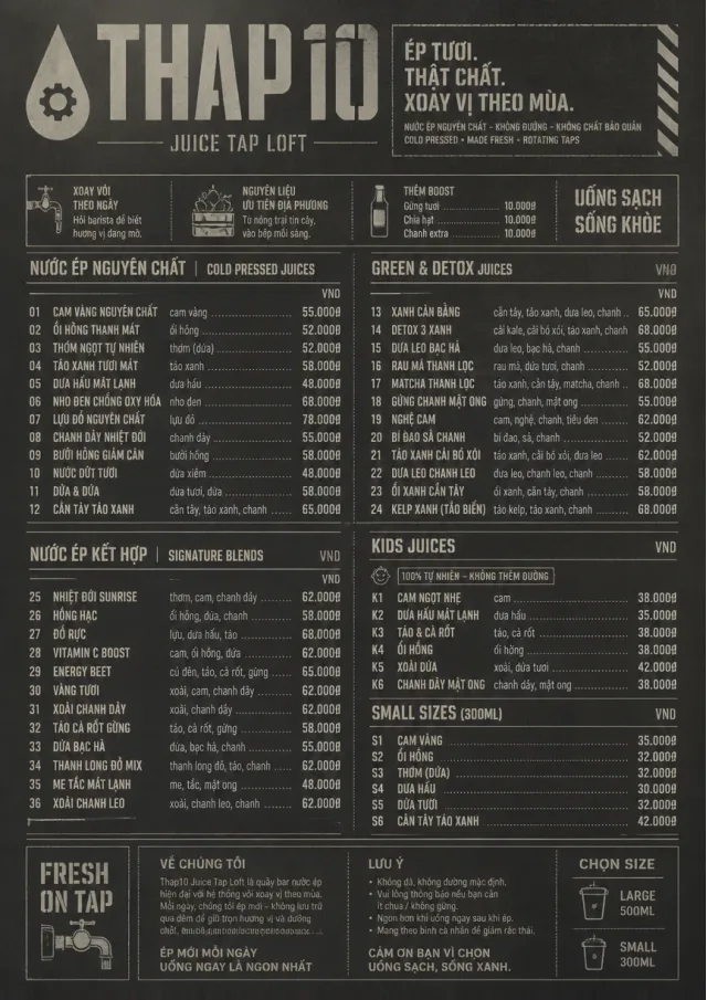 Industrial Craft juice-menu menu template preview