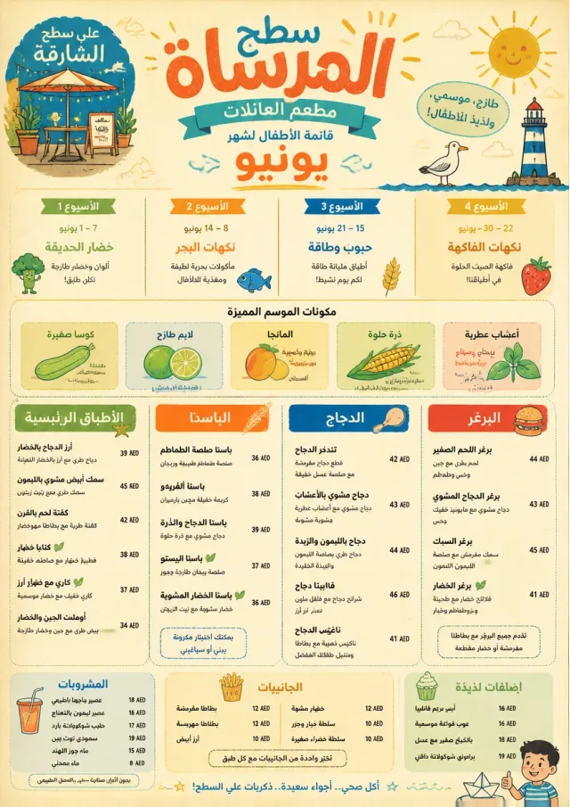 Monthly Seasonal kids-menu menu template preview