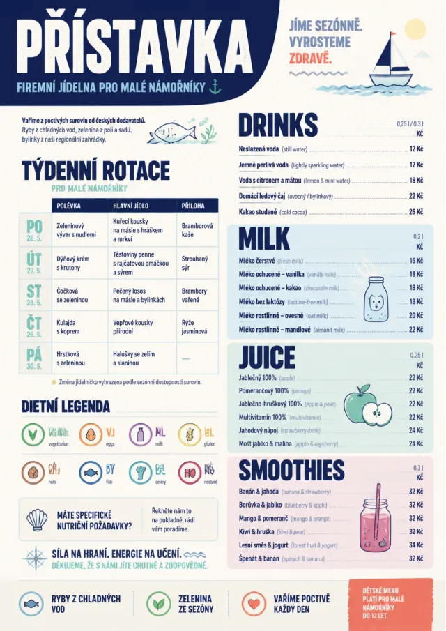 Corporate Canteen kids-menu menu template preview