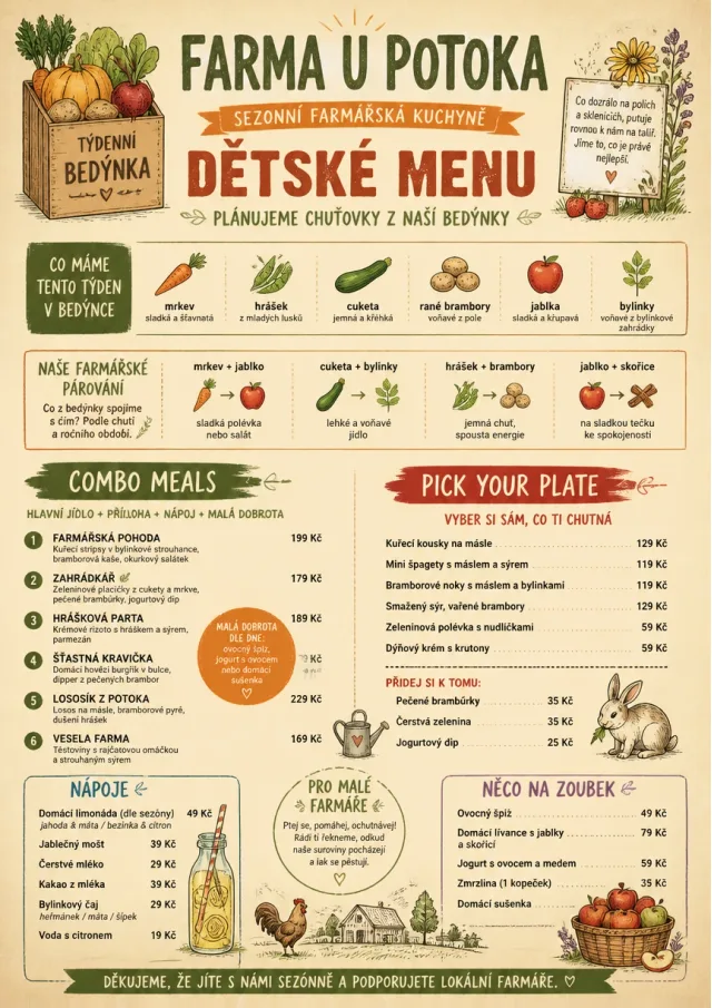 Seasonal Farm Box kids-menu menu template preview