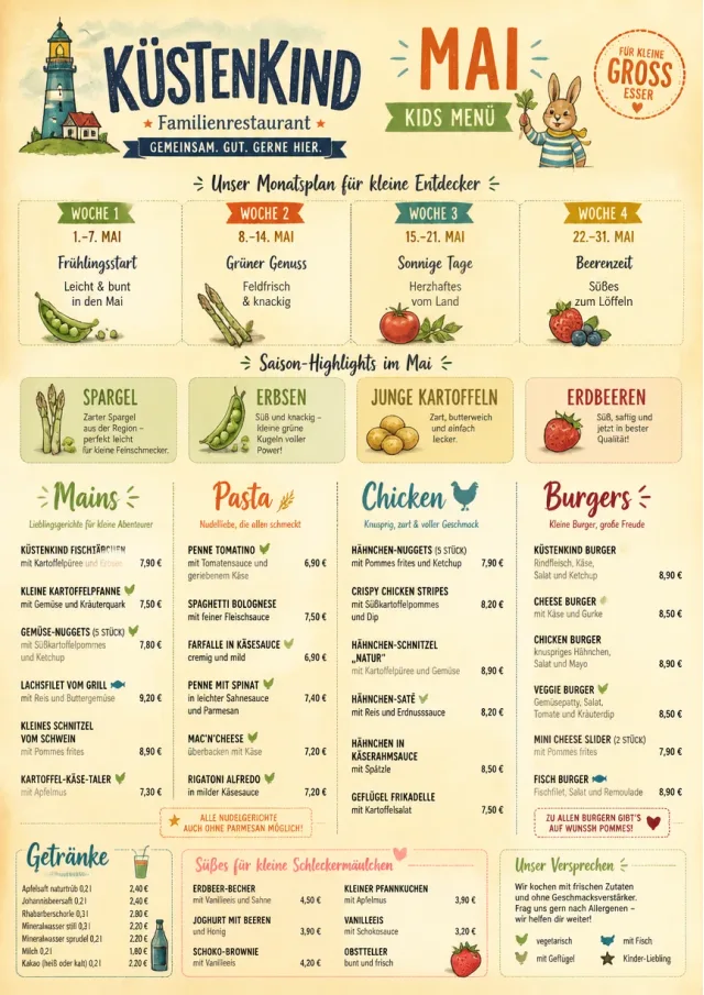 Monthly Seasonal kids-menu menu template preview