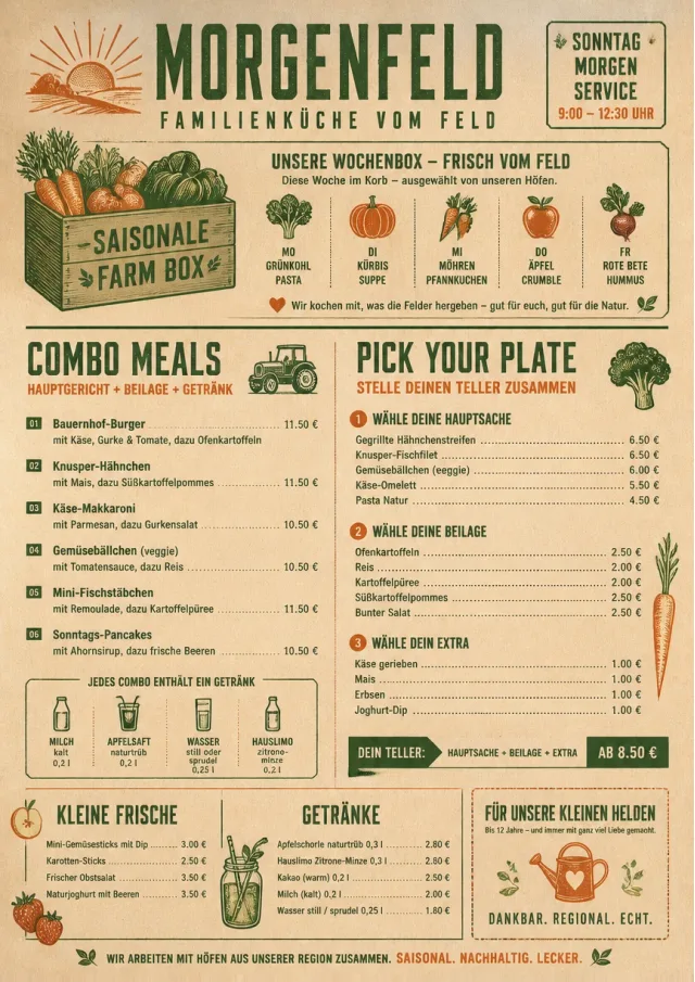 Seasonal Farm Box kids-menu menu template preview