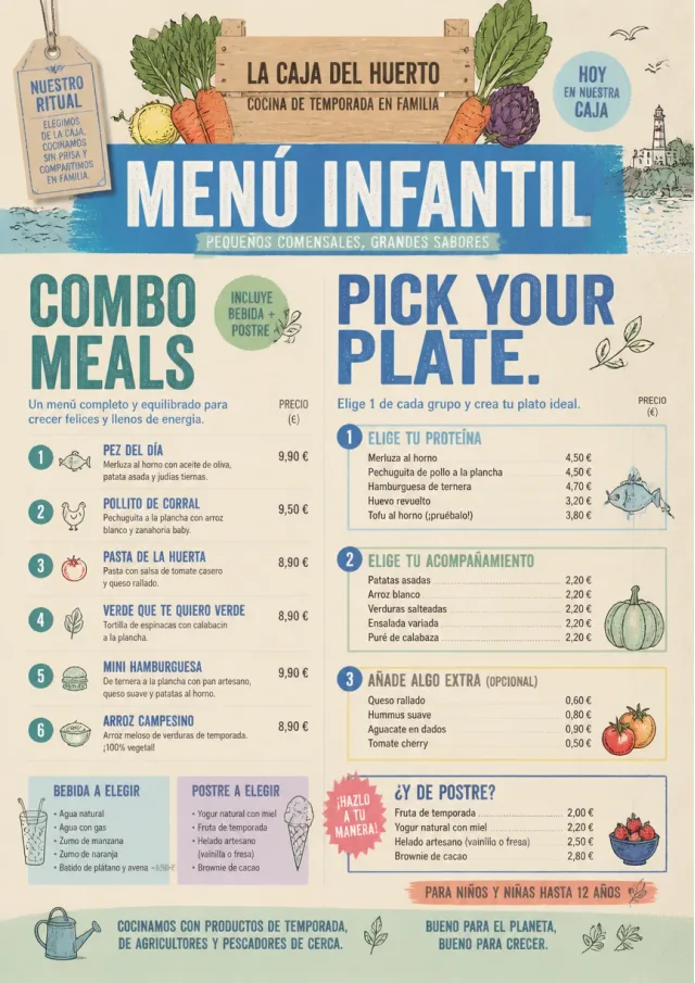 Seasonal Farm Box kids-menu menu template preview