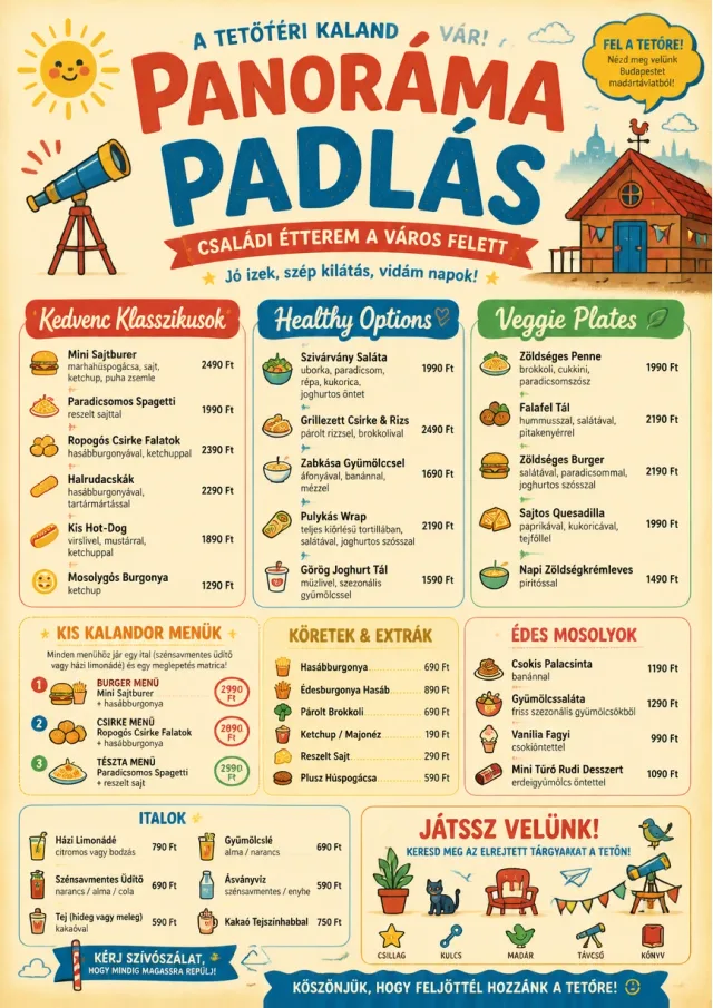 Kids Playful kids-menu menu template preview