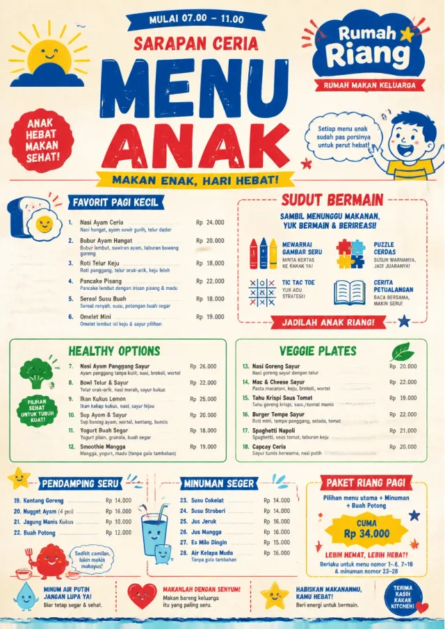 Kids Playful kids-menu menu template preview