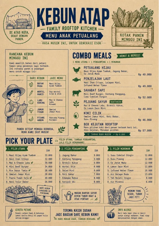 Seasonal Farm Box kids-menu menu template preview