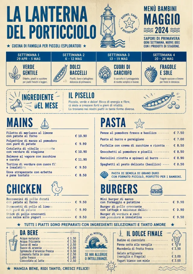 Monthly Seasonal kids-menu menu template preview