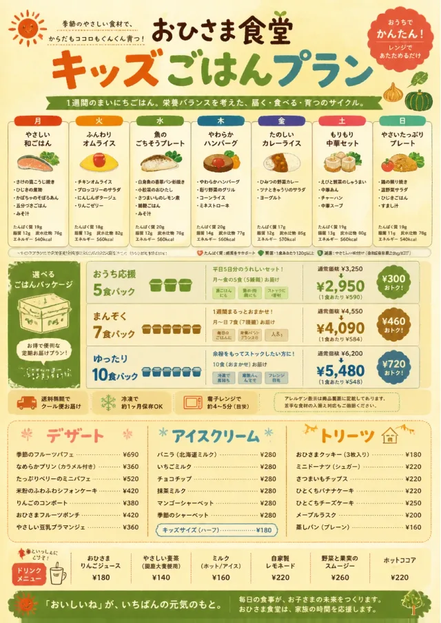 Meal Prep Box kids-menu menu template preview