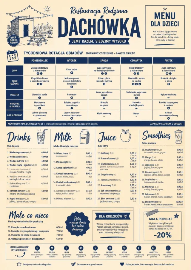 Corporate Canteen kids-menu menu template preview