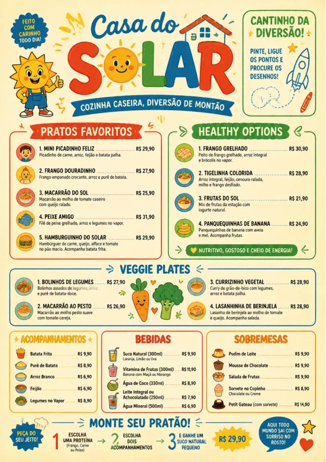 Kids Playful kids-menu menu template preview