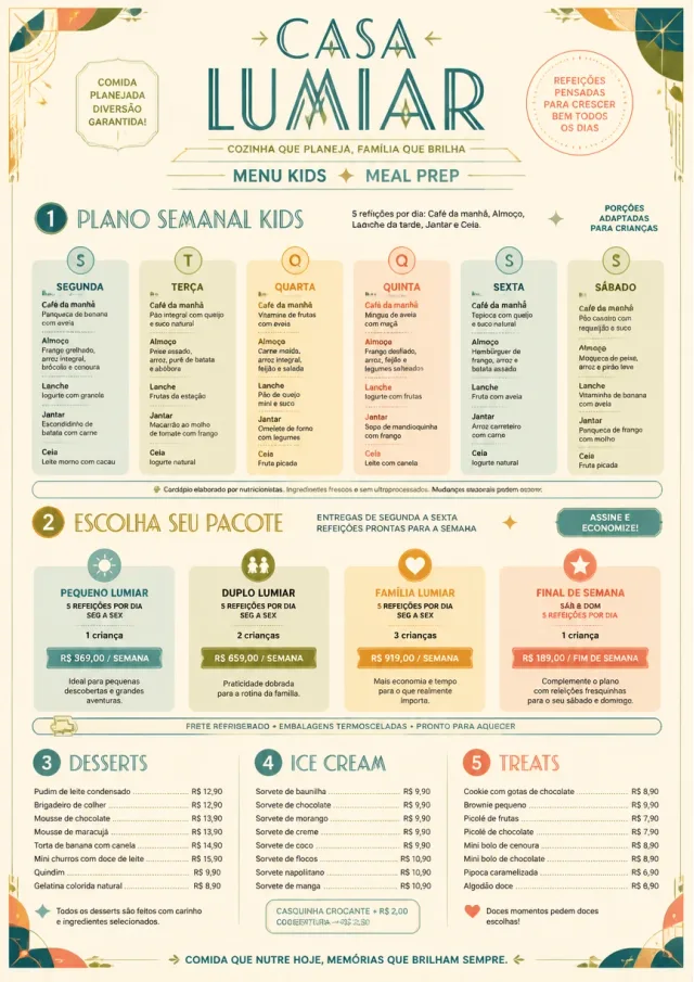 Meal Prep Box kids-menu menu template preview