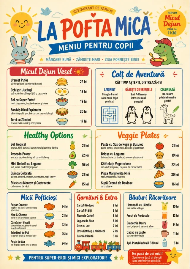 Kids Playful kids-menu menu template preview