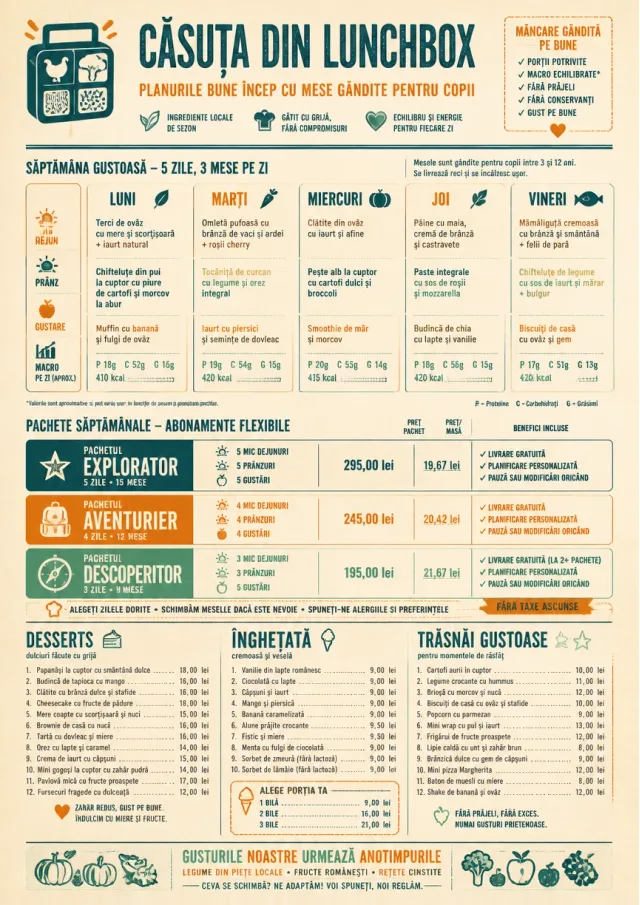 Meal Prep Box kids-menu menu template preview