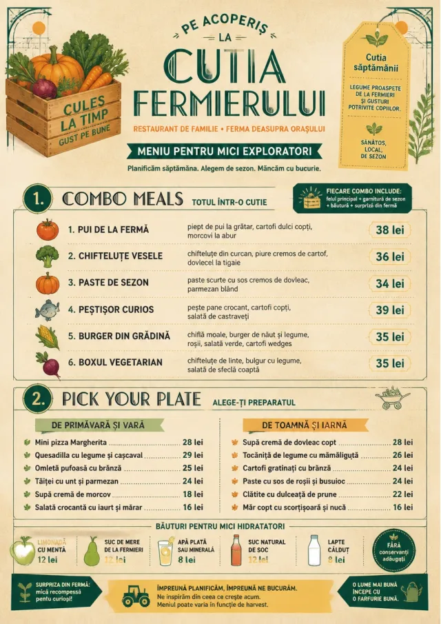 Seasonal Farm Box kids-menu menu template preview
