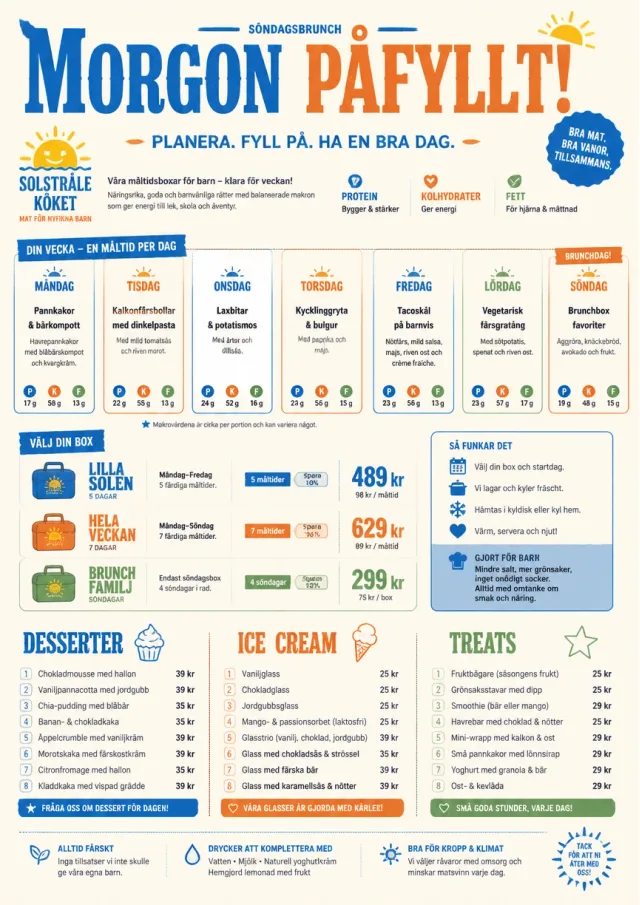 Meal Prep Box kids-menu menu template preview