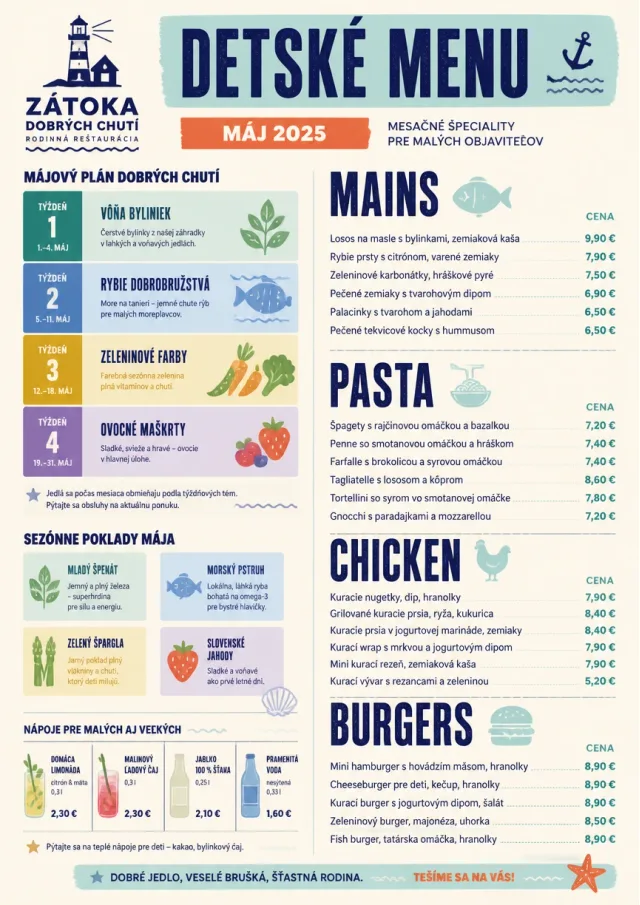 Monthly Seasonal kids-menu menu template preview