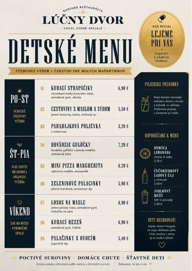 Weekly Board Clean kids-menu menu template preview