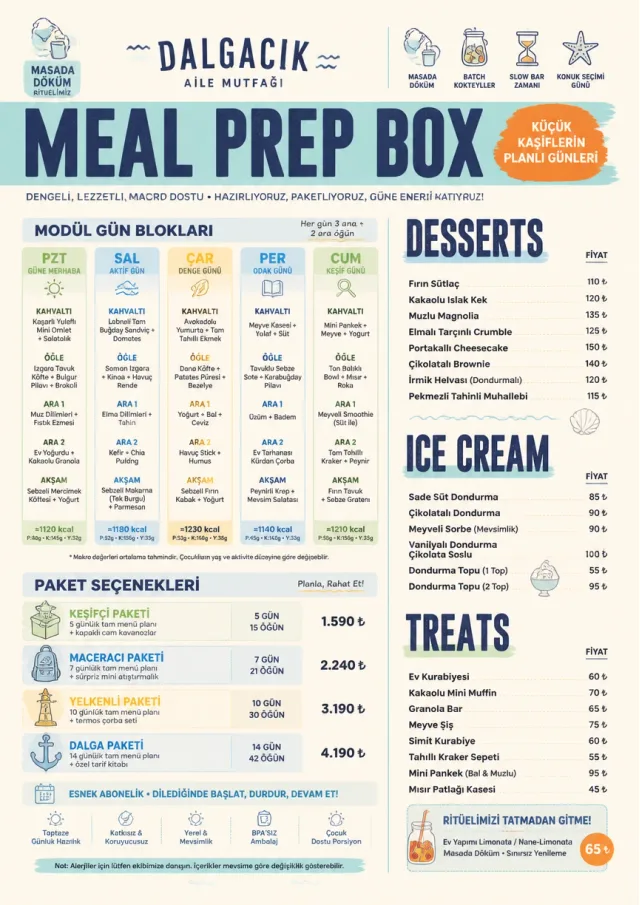 Meal Prep Box kids-menu menu template preview