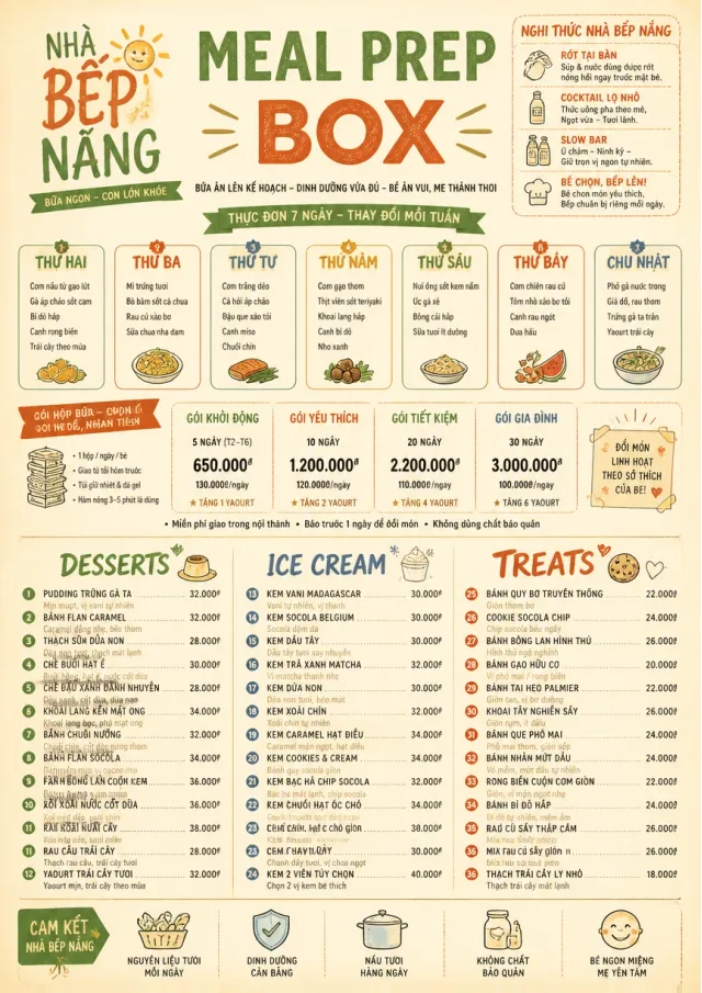 Meal Prep Box kids-menu menu template preview