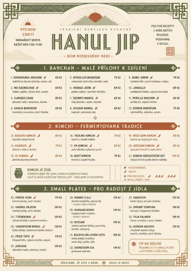 Heritage Tradition korean-menu menu template preview