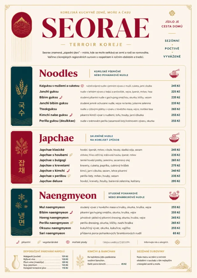 Fine Regional korean-menu menu template preview