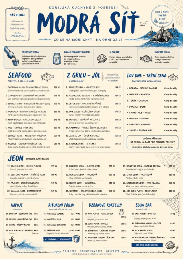 Coastal Regional korean-menu menu template preview