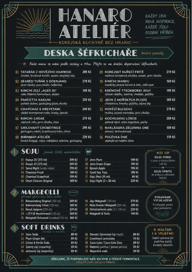 Chef Specials Board korean-menu menu template preview
