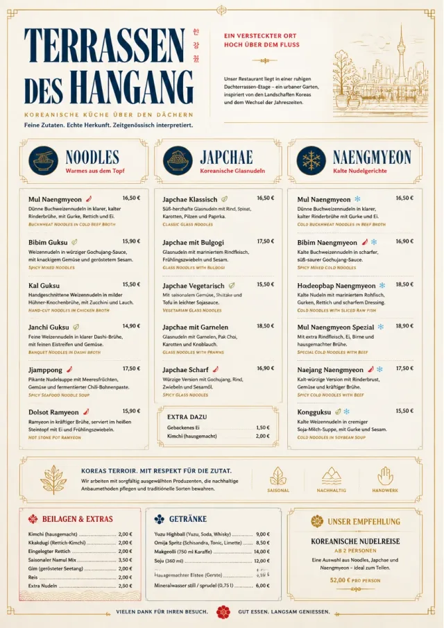 Fine Regional korean-menu menu template preview