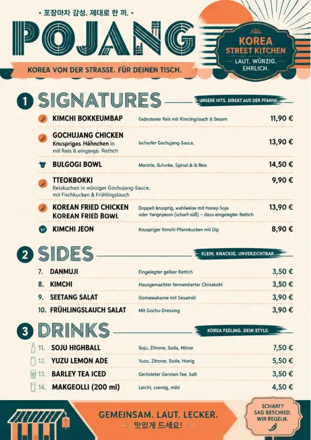Street Stall Flyer korean-menu menu template preview