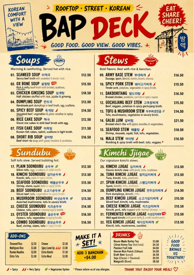Street Stall Energy korean-menu menu template preview