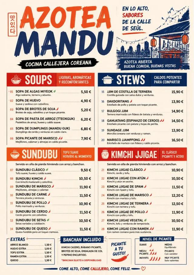 Street Stall Energy korean-menu menu template preview