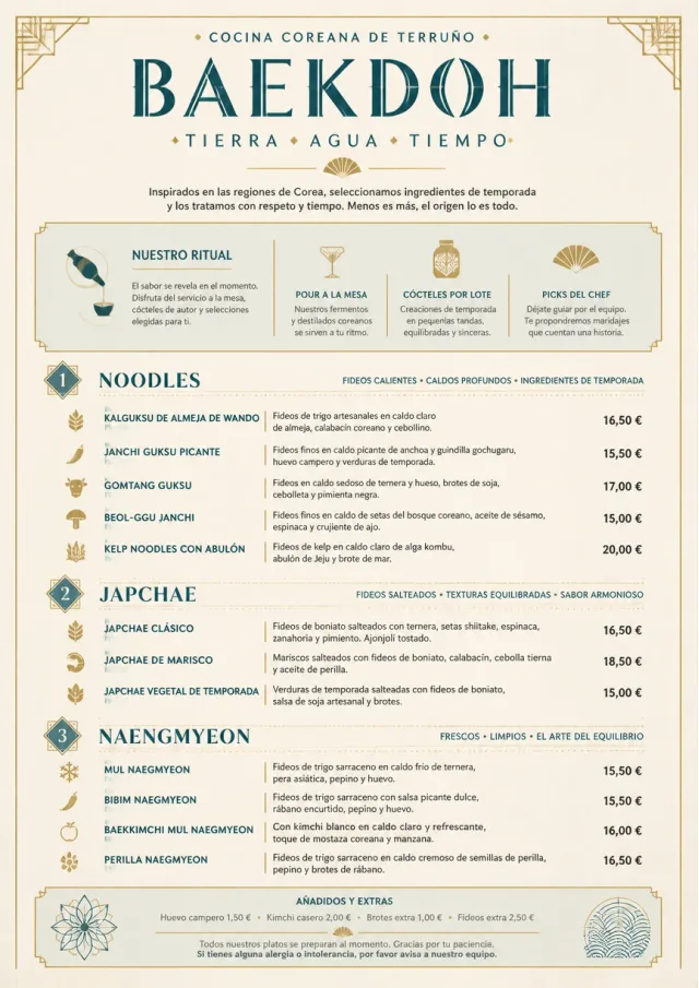 Fine Regional korean-menu menu template preview