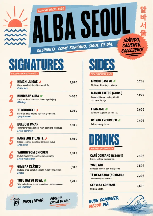 Street Stall Flyer korean-menu menu template preview