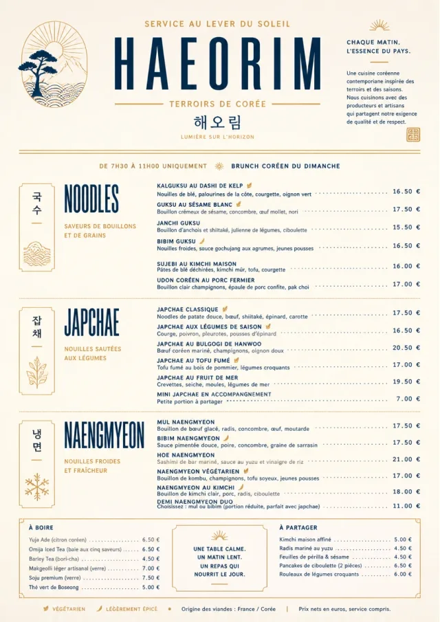 Fine Regional korean-menu menu template preview