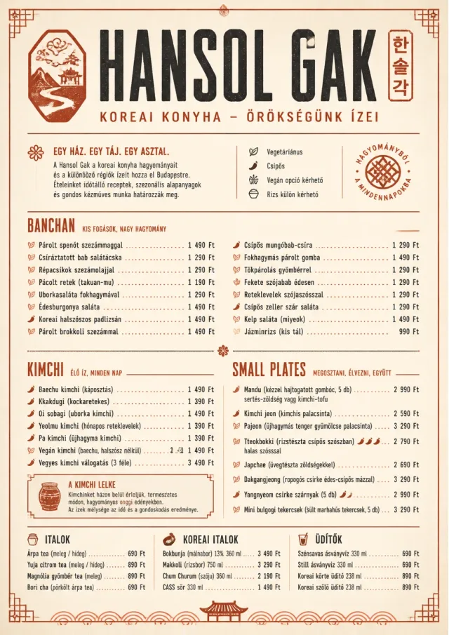 Heritage Tradition korean-menu menu template preview