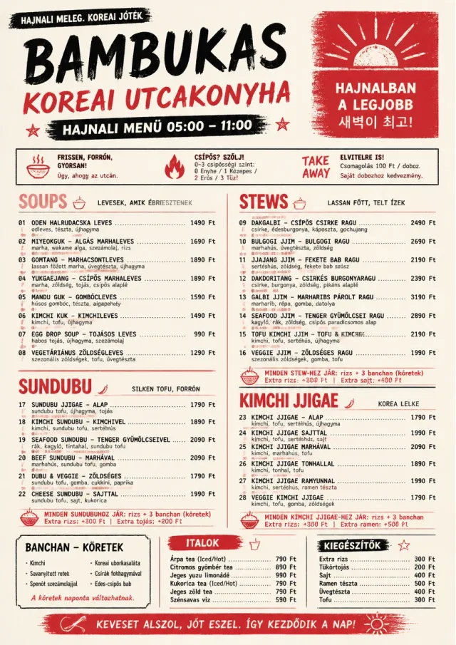 Street Stall Energy korean-menu menu template preview