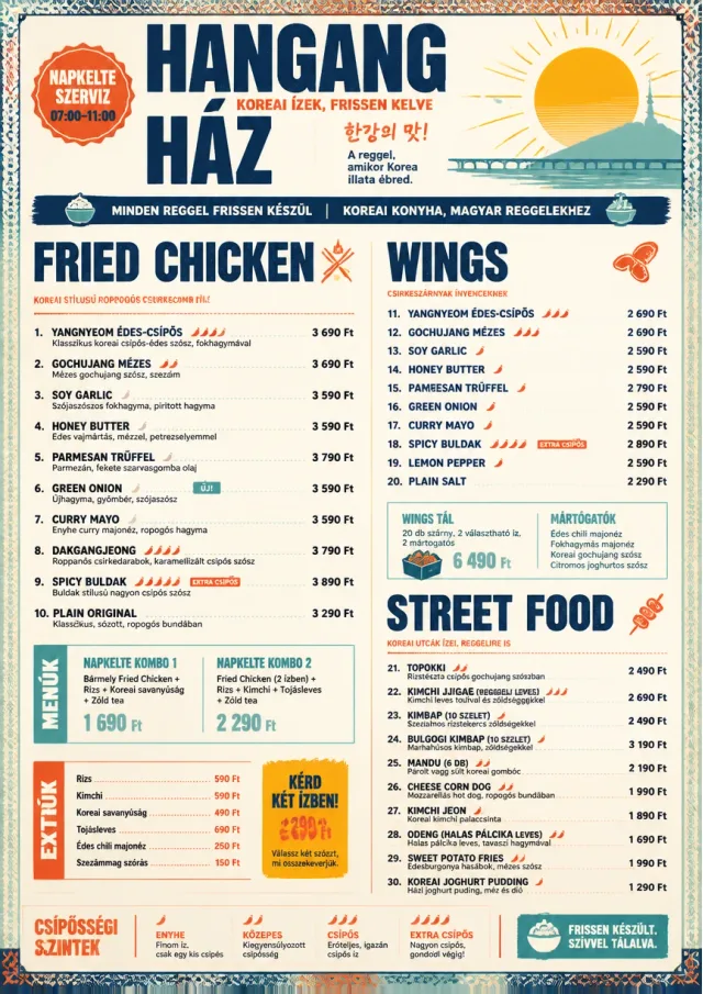 Spice Market Bold korean-menu menu template preview