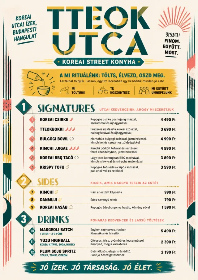 Street Stall Flyer korean-menu menu template preview