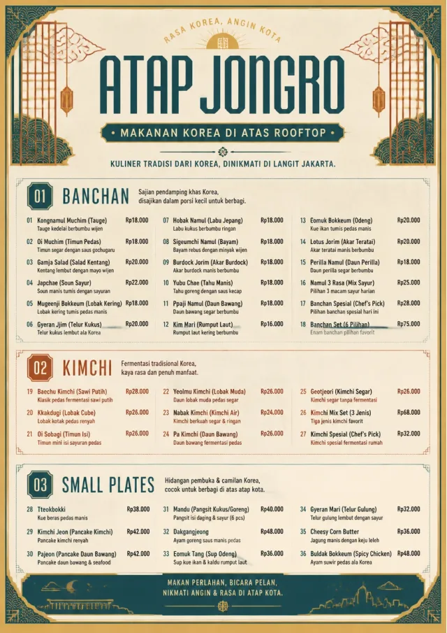 Heritage Tradition korean-menu menu template preview