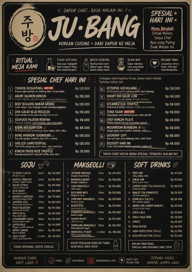 Chef Specials Board korean-menu menu template preview