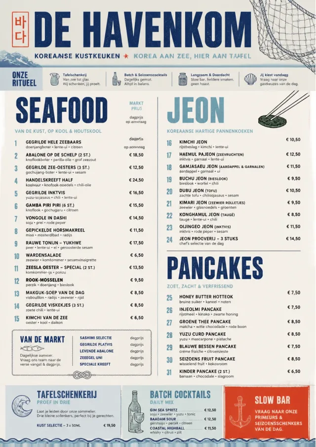 Coastal Regional korean-menu menu template preview