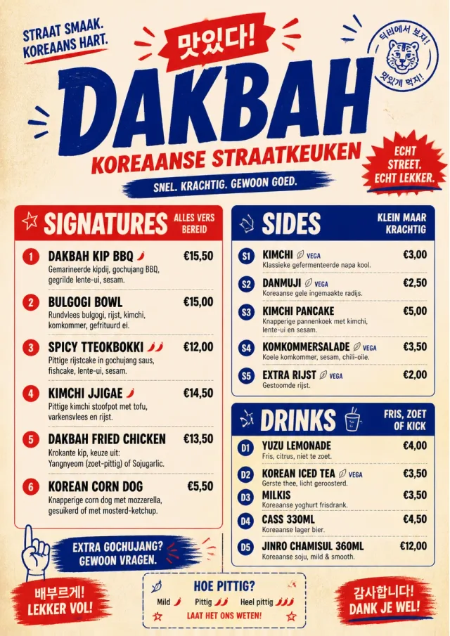 Street Stall Flyer korean-menu menu template preview