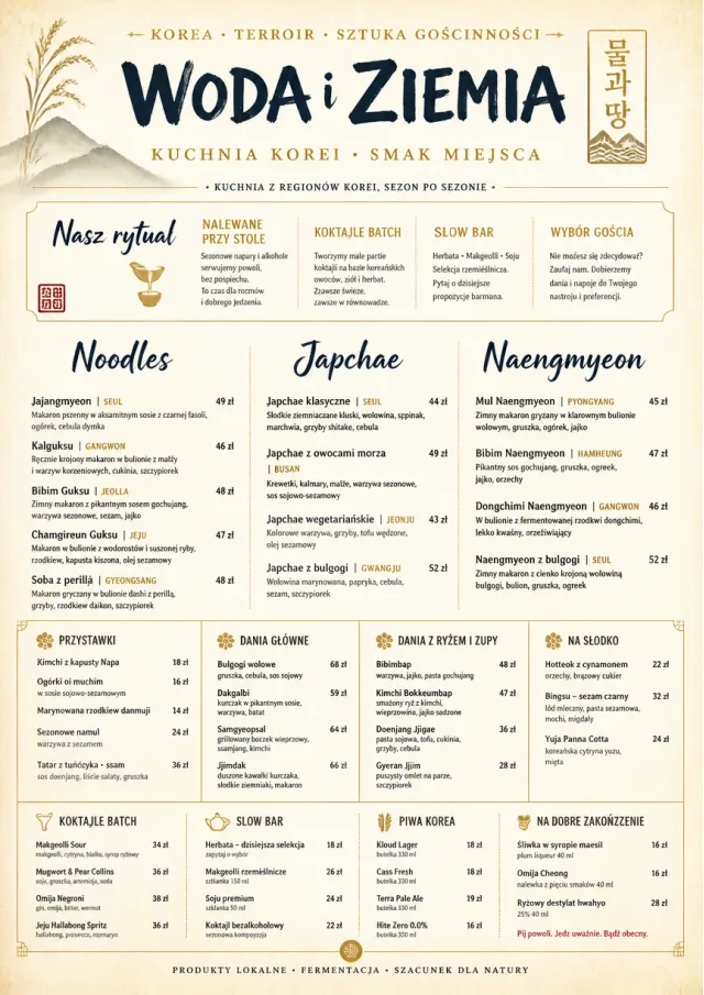Fine Regional korean-menu menu template preview