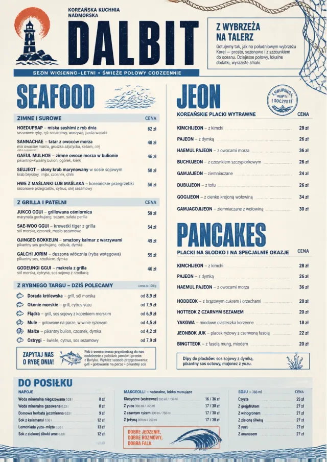 Coastal Regional korean-menu menu template preview
