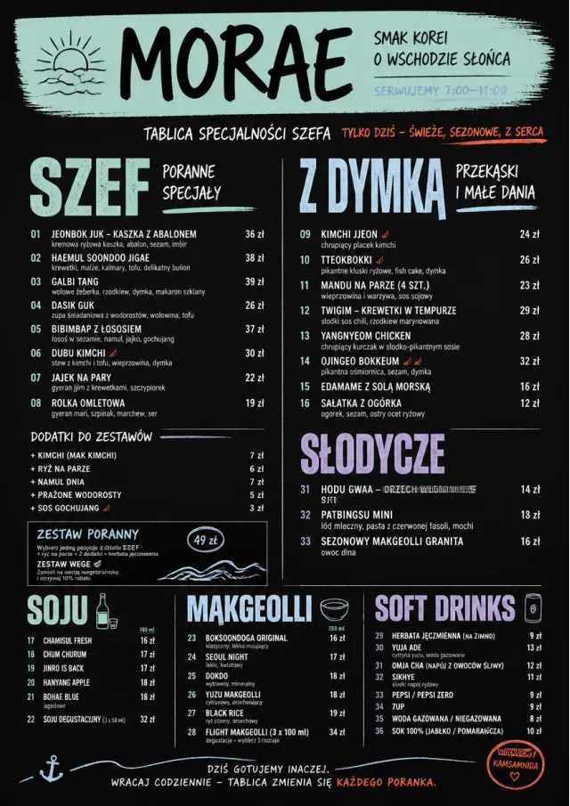 Chef Specials Board korean-menu menu template preview