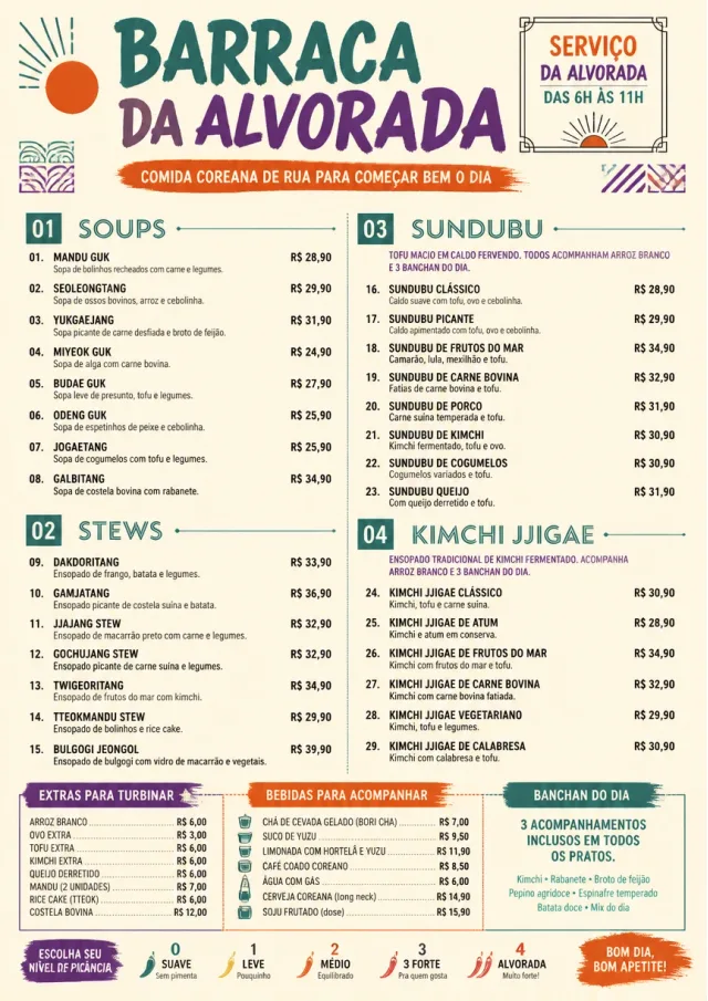 Street Stall Energy korean-menu menu template preview