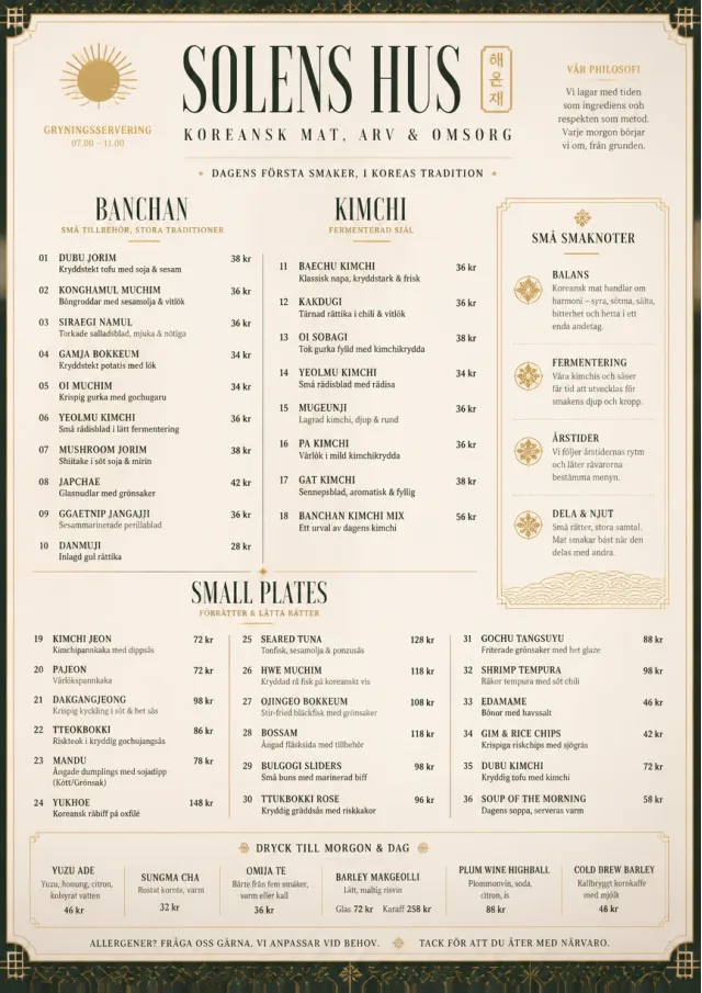 Heritage Tradition korean-menu menu template preview