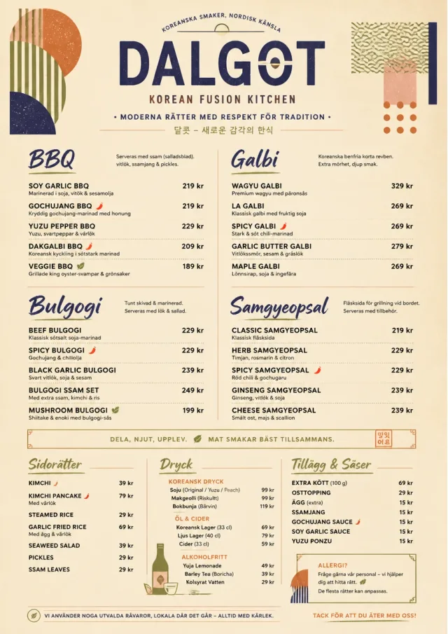 Modern Fusion korean-menu menu template preview