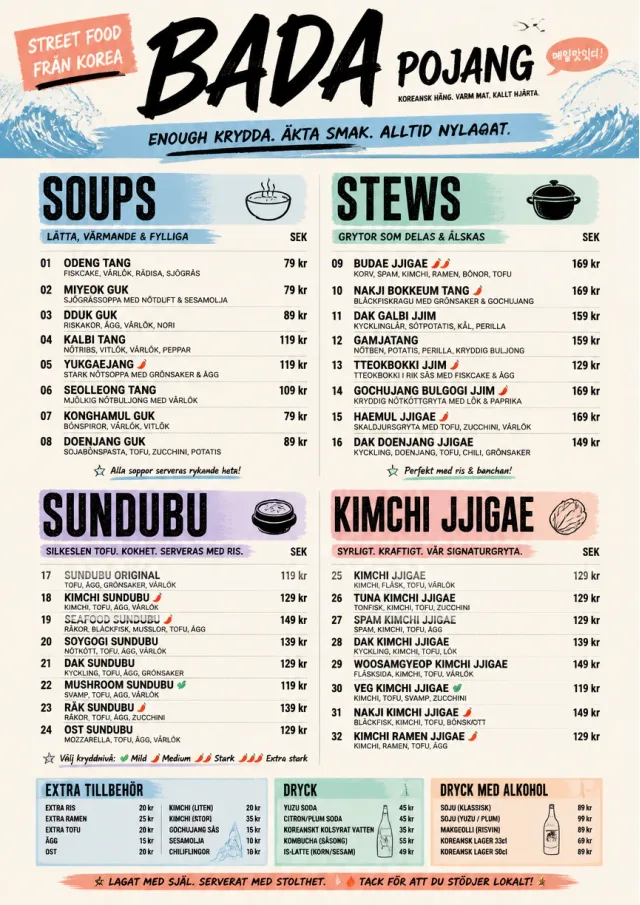 Street Stall Energy korean-menu menu template preview