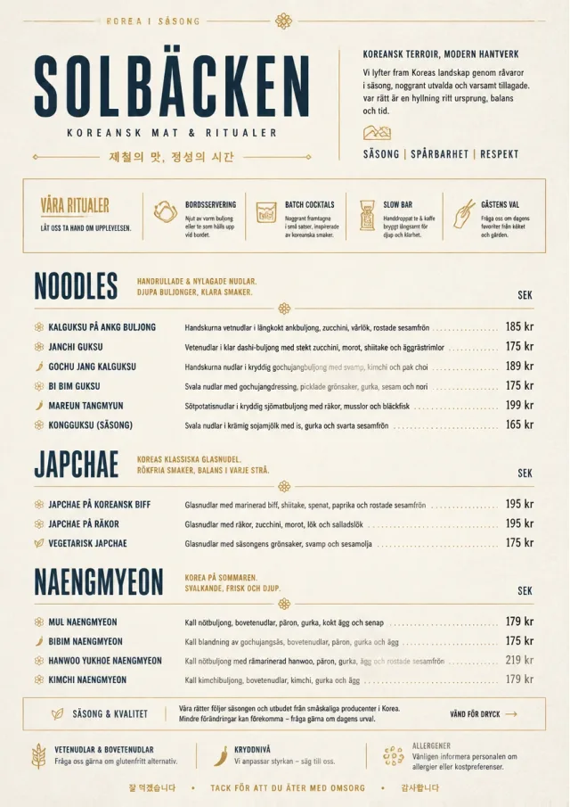 Fine Regional korean-menu menu template preview
